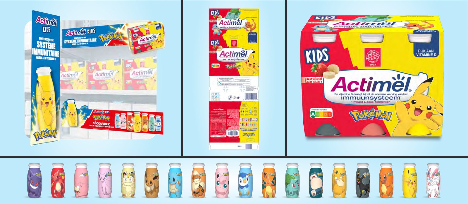 Actimel Kids × Pokémon, partenariat sous licence