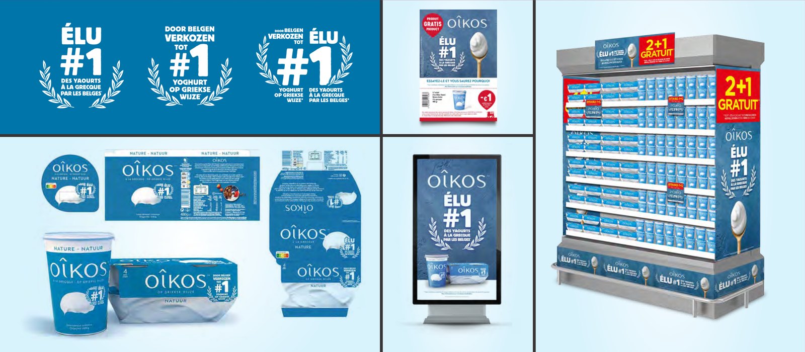 Oikos Élu n°1 : logo claim et campagne print et digitale